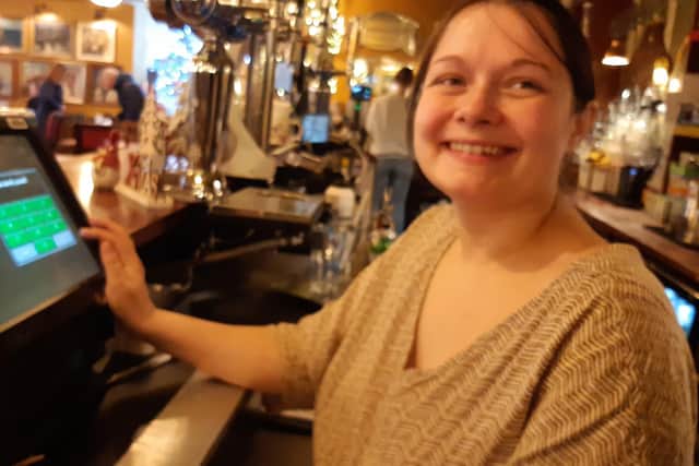 A random act of kindness button on the till at the Sorbo Lounge means that staff including general manager Courtney Cripps can put through free drinks for people in need.