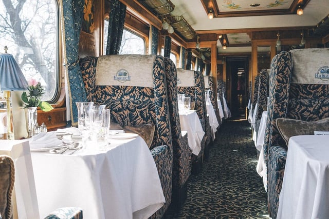 Luxury …. one of the 1930s-style Pullman carriages aboard the Northern Belle