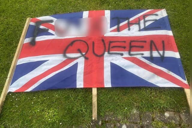 Firefighters at Hathersage Station had planted the flags to mark the Queen’s Jubilee, as she celebrates her 70-year reign.