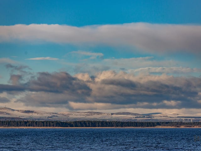 This snowy picture was taken by Neah McGregor from St Andrews looking north.