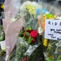 Floral tributes left in Chesterfield town centre for Danny Parkes.