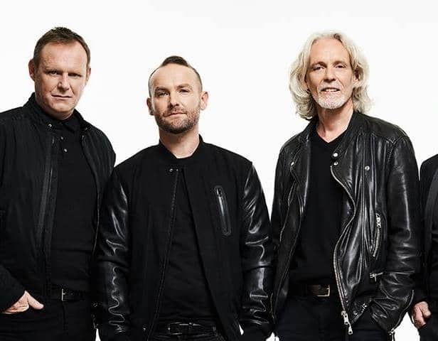 Wet Wet Wet are, from left, drummer Tommy Cunningham, singer Kevin Simm, bassist Graeme Clark and keyboard player Neil Mitchell.