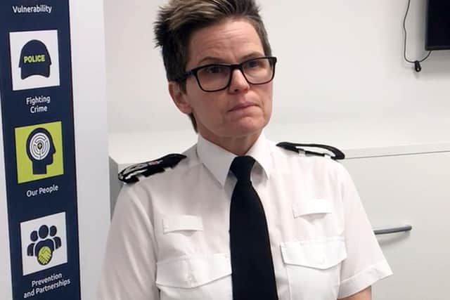 Derbyshire Police Chief Constable Rachel Swann, pictured speaking here about the report