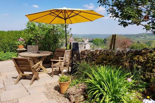 The hillside garden at 12 Water Lane, Middleton by Wirksworth, boasts stunning views. Visitors are invited to look around the garden on August 27 and 28.