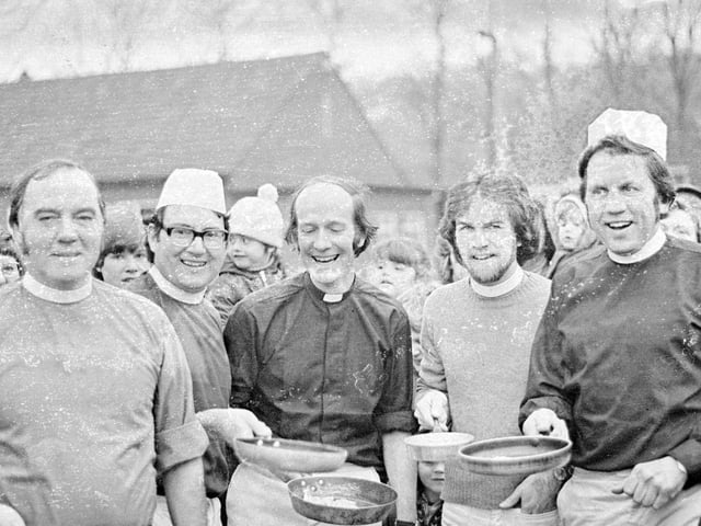 Ironville pancake race, February 1978.