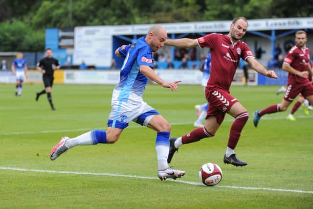 Ross Hannah has confirmed he is leaving Matlock Town due to family and work commitments. Photo: Craig Lamont.