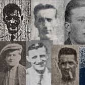 Some of the miners who died in accidents at Markham Colliery.