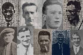 Some of the miners who died in accidents at Markham Colliery.
