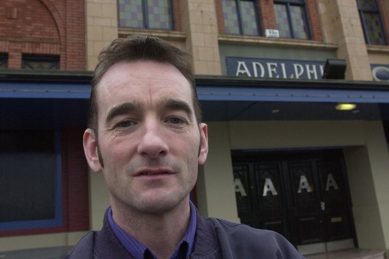 Manager Dominic Maloney at the Adelphi in Attercliffe in November 2000, a beautiful 1920s cinema building that became a bingo hall, then a nightclub, home to nights such as Uprising