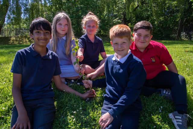 Pupils at Poolsbrook Primary Academy have planted 30 trees and will also help to nurture and protect the saplings as they grow