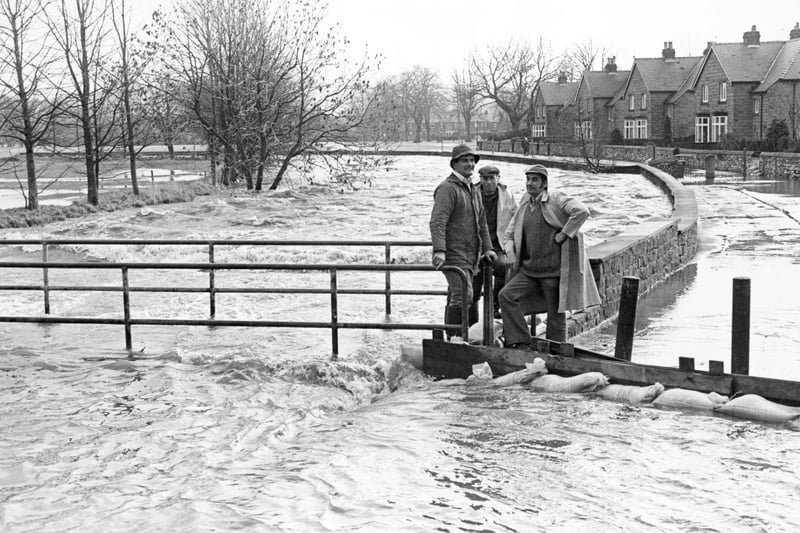 The River Wye floods in 1984 causing concern for residents living along its route including Bakewell and Ashford in the Water.