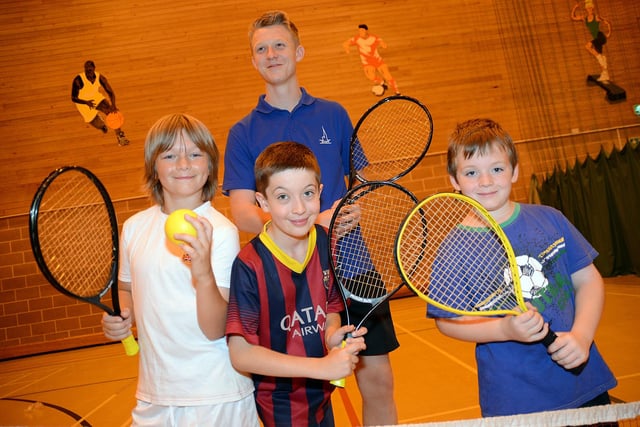 Lucas Bushby, Oliver Redfern, William Bushby and George Slack take part in a scheme to get people playing sport in Chesterfield.