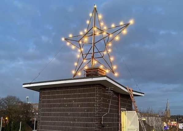 Star on top of Dents Chambers overlooking New Square (photo: Paul Hegedus)