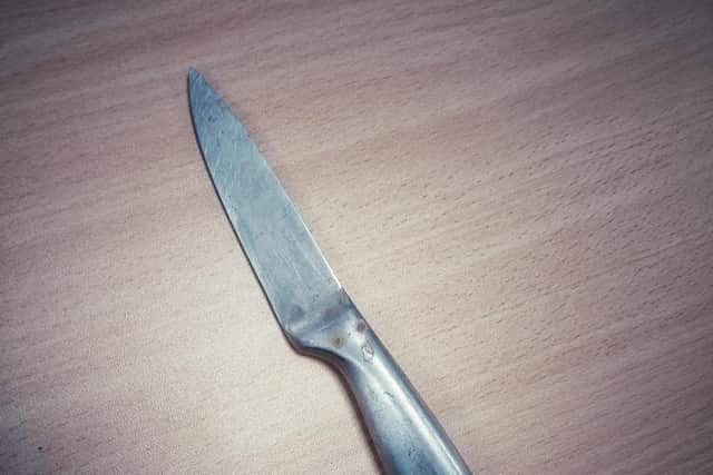 This knife was recovered by officers.