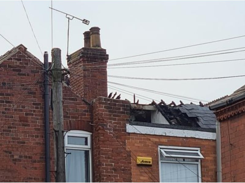 Fire crews were called at 2.30pm yesterday.