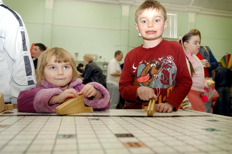 The Easter fair at St Aidan's Primary School had attractions including rolling a penny in 2006.