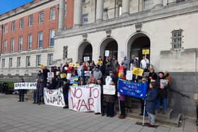 A protest calling for peace has been held in Chesterfield.