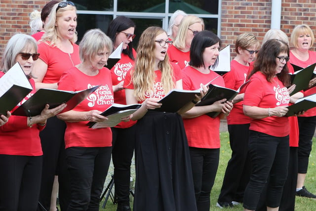 The Vocal Locals Ladies Choir were one of a number of acts on hand to entertain visitors - including vintage singer Johnny Victory and the Deer Park Primary School Choir.