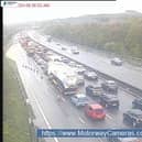 Two lanes have been closed after a crash on the M1