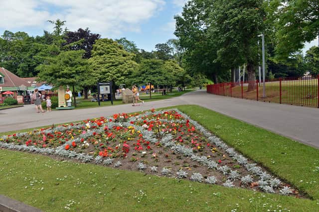 Queen's Park in Chesterfield is "looking smashing", says Coun Glenys Falconer, town mayor.