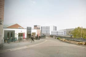 Whittam Cox Architects has issued this provisional artist's impression of the how the Chesterfield Hotel site could look in the future.