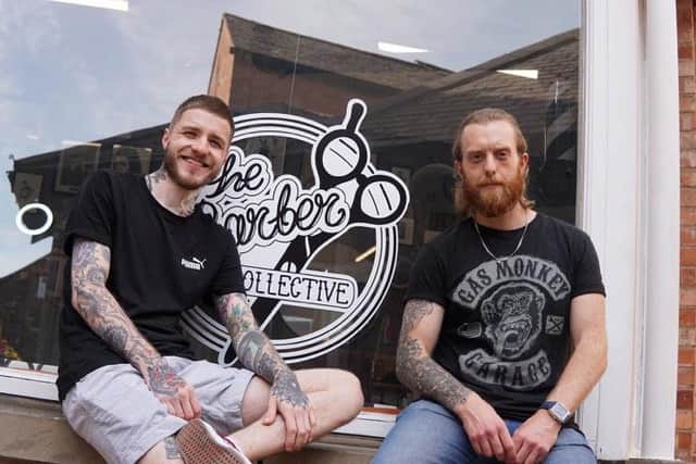 Owners of The Barbers Collective Jordan Tansley and Harry Gough.