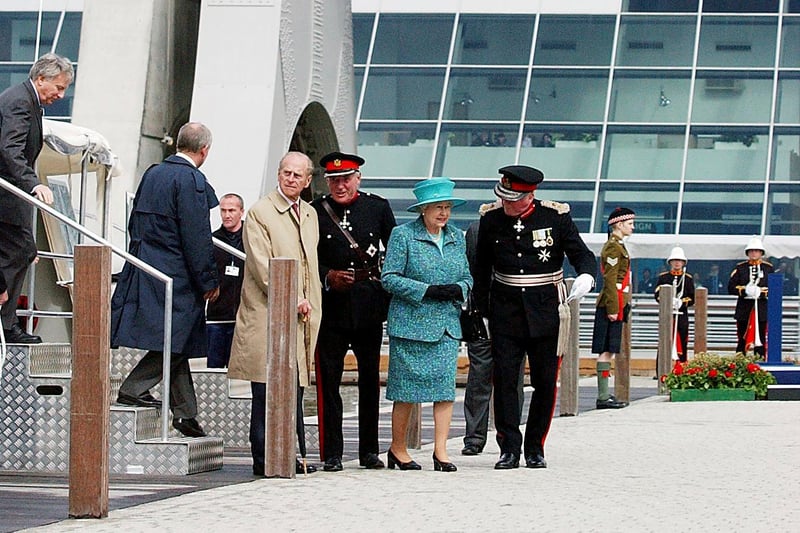 Prince Philip at the opening of the Falkirk Wheel (Picture Michael Gillen)
