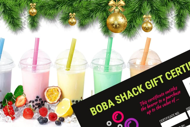 Youngsters will love a voucher for their favourite bubble tea this Christmas. Give them a Boba Shack gift certificate which can be used to buy cosmic teas, indulgent lattes, all served ice cold with the all-important tapioca pearls and popping boba. Gift Vouchers - prices vary. Find out more: www.bobashack.co.uk