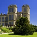 Hardwick Hall was built between 1590 and 1597 for Elizabeth, Dowager Countess of Shrewsbury.