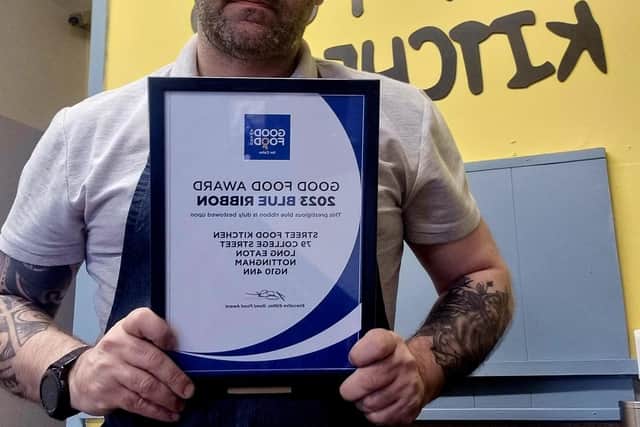 Street Food Kitchen based in Long Eaton, Derbyshire, has been awarded a Blue Ribbon as a part of national Good Food Awards in cafes category.