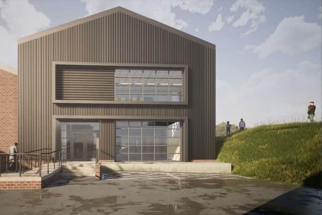 Architect's design of the proposed new rail training centre at Barrow Hill.