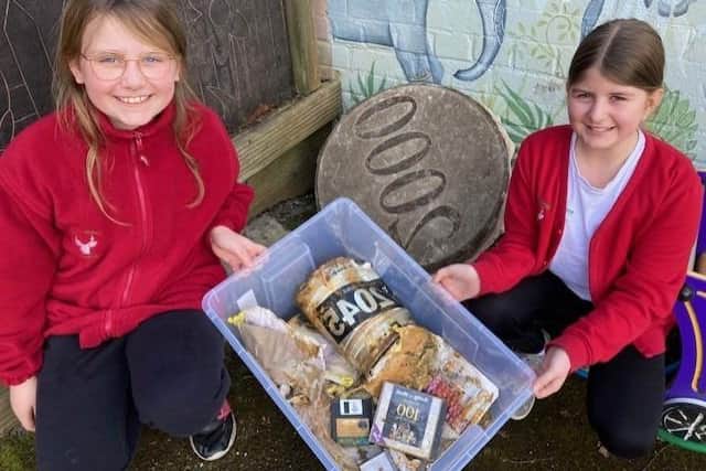 A time capsule buried at a Derbyshire school playground by former students, has now been unearthed.