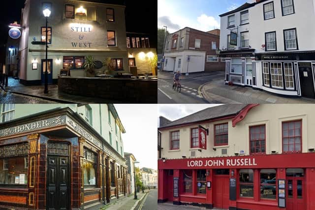 A collage of four of Portsmouth's top nine pubs for food, according to our readers.