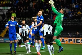 Goalkeeper Ross Fitzsimons in action for Notts County against Chesterfield earlier in the season.