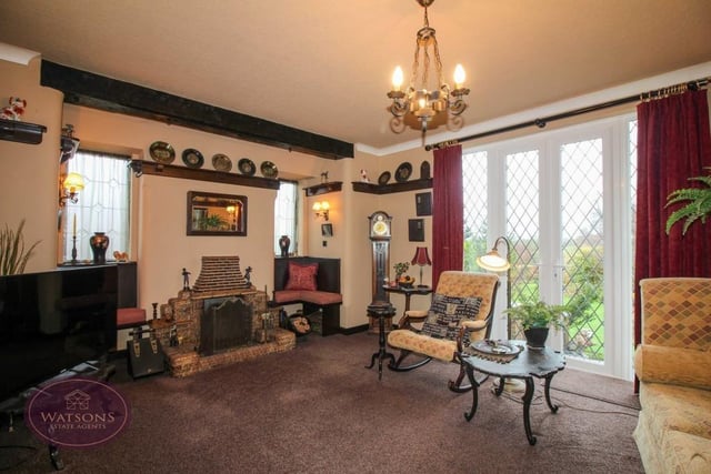 We start our tour of the interior of the Nottingham Road property in the spacious lounge. It smacks of traditional elegance, particularly with its traditional feature fireplace.