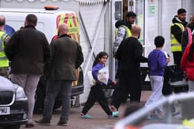 Detainees are seen inside the Manston holding centre for asylum seekers. Immigration minister Robert Jenrick this week vowed "more radical" policies to counter illegal migration.