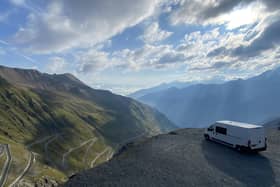 Sheffield based campervan Belle parks up for a panoramic view on the Northern England road trip.