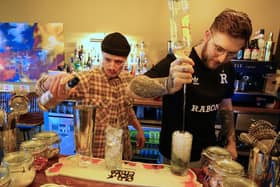Jack Wild and Josh Middleton, another manager at the venue, are pictured here mixing cocktails at the first floor cocktail bar. Katie said: “We have three other businesses on Dale Road. We run Buddy’s Smokehouse, Spuddy’s jacket potato shop and the Remarkable Hare, but it’s a different dynamic. There are other places in Matlock that show sports, but we’ve taken it to a different level with the amount of TVs that we’ve got.”