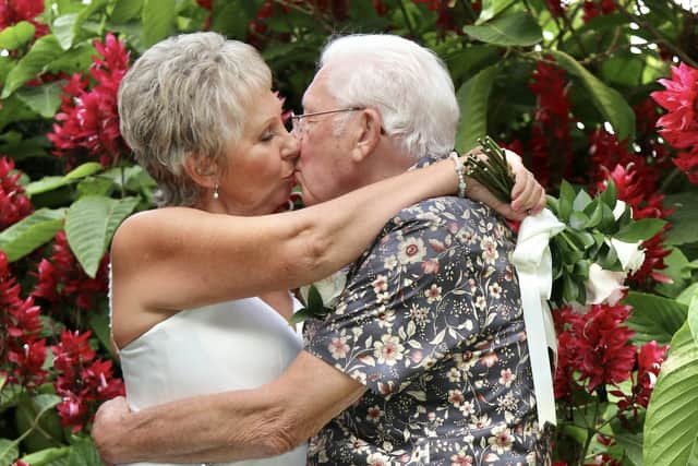 Ruth Vowles, 70, and George Palmer, 86, tied the knot in Gibraltar
