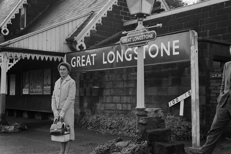 Alice Boardman waiting for her train at Great Longstone railway station, September 1962. She was the only passenger using the station which closed in 1962. One train a day in each direction continued to stop to allow local resident Mrs Boardman, a hospital sister, to travel to work in Buxton. Mrs Boardman had her own key to the booking office and every night she telephoned the station master at Derby so that he could make arrangements for the train to stop. (Photo by Chris Ware/Keystone Features/Hulton Archive/Getty Images)