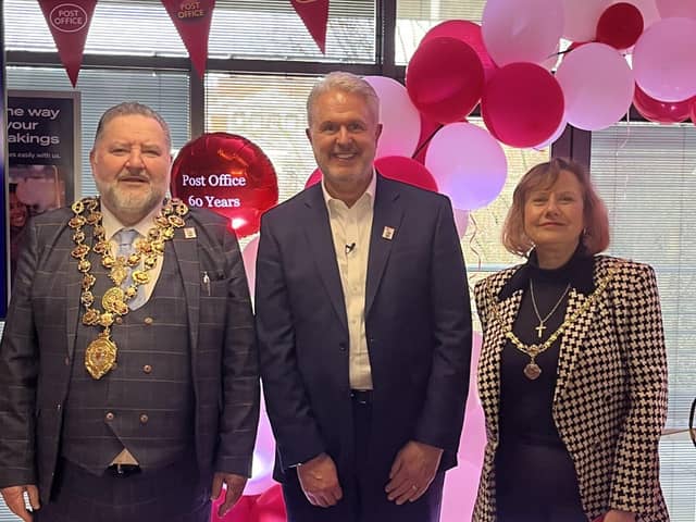 Mayor &amp; Mayoress of Chesterfield &amp; Post Office Group Chief Retail Officer, Martin Roberts