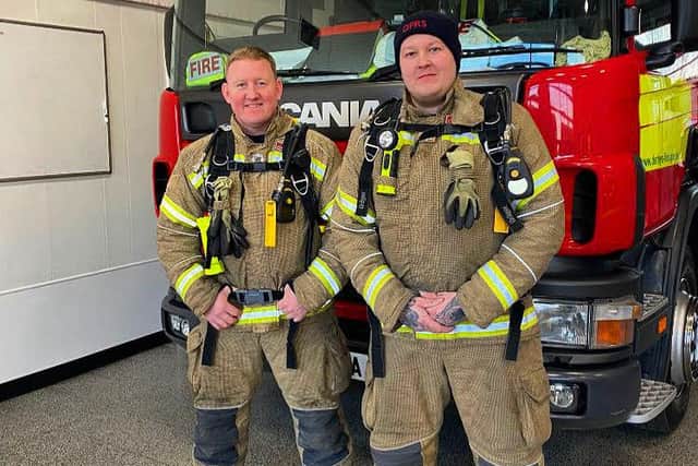 Josh Harvey and Mark Roberts are both serving firefighters in North Derbyshire.