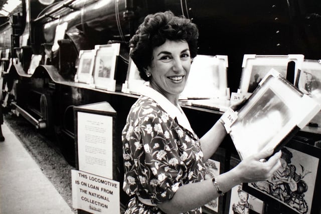 Edwina Currie visits Midland Railway centre 1990