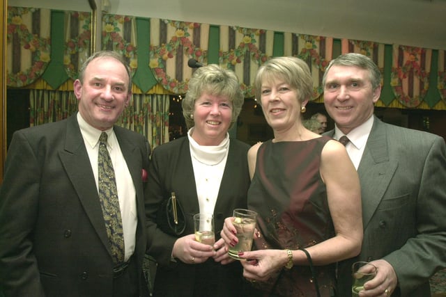 Guests at a Burns Night dinner held at Baldwins Omega were L to R Jack and Lynne BARROTT , Anne and  Mike Richardsons pictured in 2002