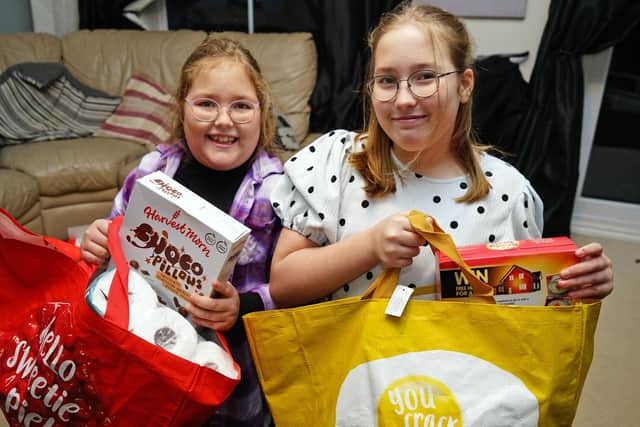 Erin and Maddison (Sage) Stubbs organised collections to help families struggling with the cost of living crisis.