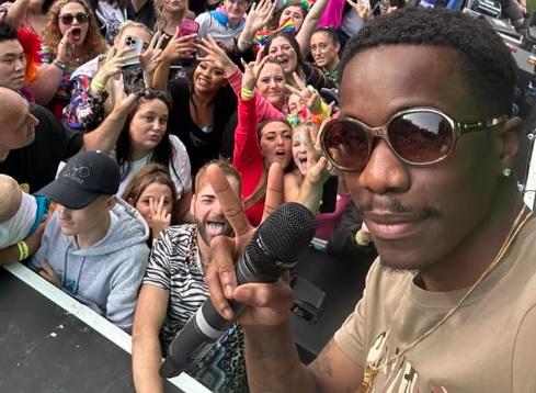 British rapper Tinchy Stryder captured with the Pride audience in this photo submitted by Anthony Smith.