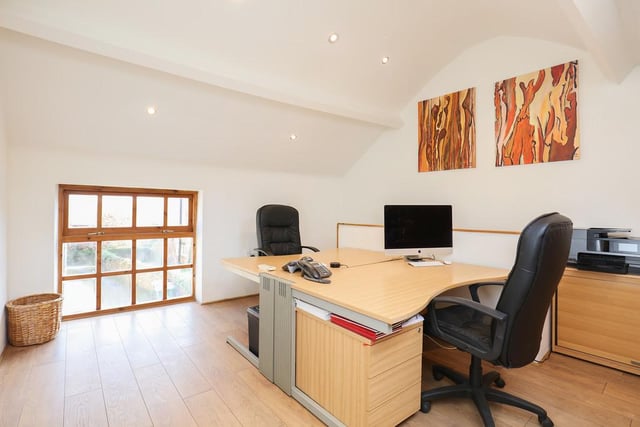 The office - in a detached annexe alongside the garage - is ideal for those who aren't required to commute every day.