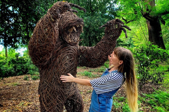 Aga Michalik of Great Place Wentworth and Elsecar finds the bear in the gardens