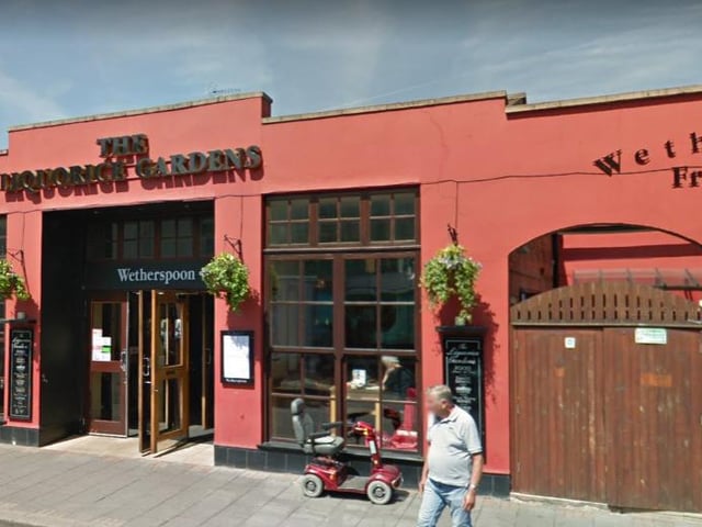 The Liquorice Gardens, 1a Newcastle Street, Worksop, Nottinghamshire S80 2AS. This pub also scored a perfect rating of 5.