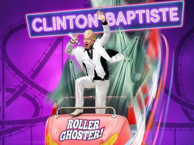 Clinton Baptiste will be tour Roller Ghoster to Sheffield City Hall's Memorial Hall on May 26, 2023 and to Chesterfield's Winding Wheel Theatre on June 8, 2024.